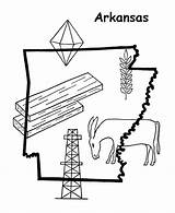 Arkansas State Coloring Pages Choose Board Map sketch template