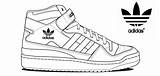 Adidas Drawing Coloring Shoes Pages Template Outline sketch template