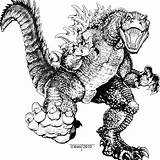 Coloring Godzilla Pages Library Clipart Print sketch template