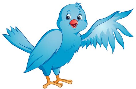 bird clipart image clip art cartoon   blue bird standing  clipartingcom
