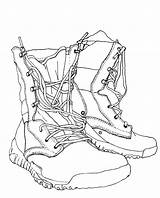 Drawing Boots Boot Combat Coloring Army Pages Nike Helmet Military Hiking Field Special Dirty Boy Drawings Gear Getdrawings Coloringbay Reviews sketch template