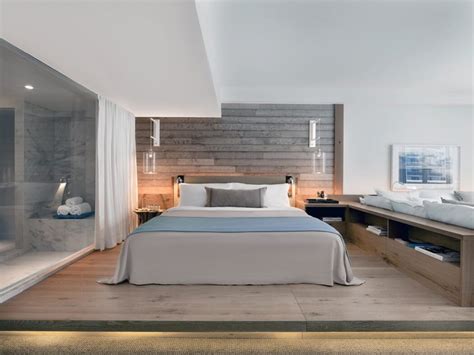 master bedroom design ideas raised sleeping area with hidden lighting