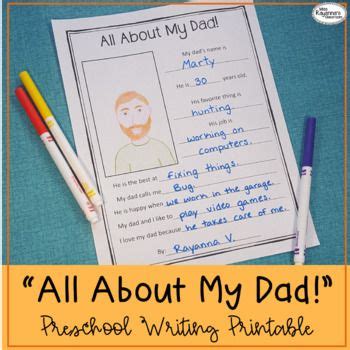 dad printable dads printable worksheets preschool writing