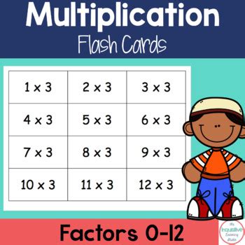 multiplication facts flash cards