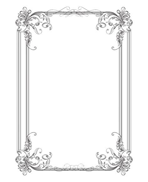 silver border png   cliparts  images  clipground