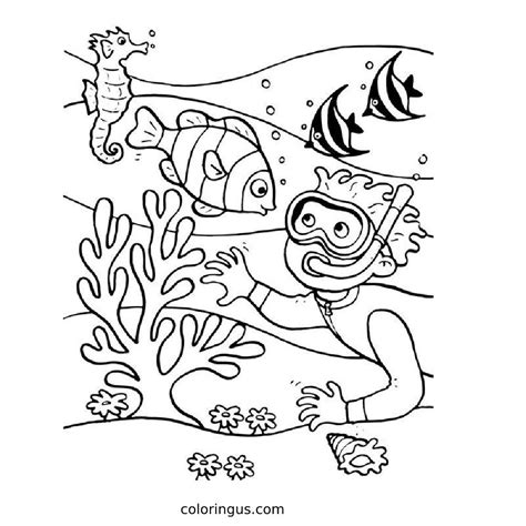 ocean life coloring page  printable coloring pages