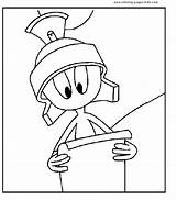 Coloring Marvin Martian Pages Cartoon Printable Character Color Kids Sheets Found sketch template