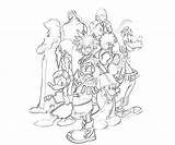 Kingdom Hearts Coloring Pages Sora Fujiwara Yumiko Arts Printable Heart Drawings Getdrawings Getcolorings Color sketch template