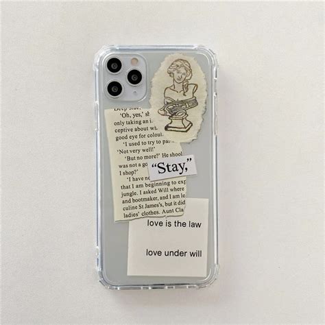 newspaper clear iphone case vintage phone case book iphone case collage phone case