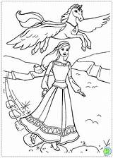 Coloring Barbie Pegasus Magic Dinokids Close Print sketch template