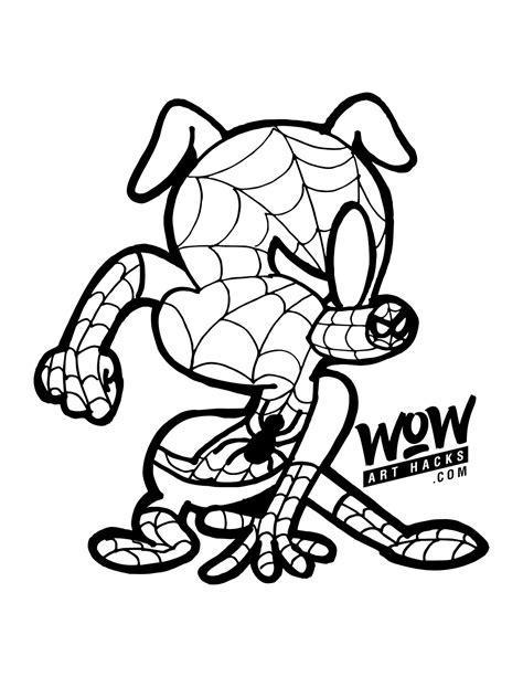 spider man coloring page step  step video   draw coming
