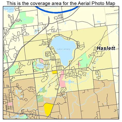 aerial photography map  haslett mi michigan