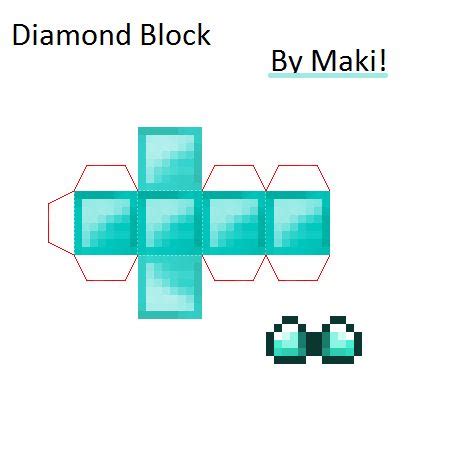 minecraft papercraft diamond block