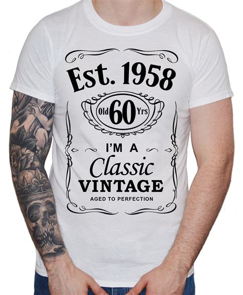 2019 New Cool Tee Shirt Men S 60th Birthday T Shirt Est 1958 Vintage