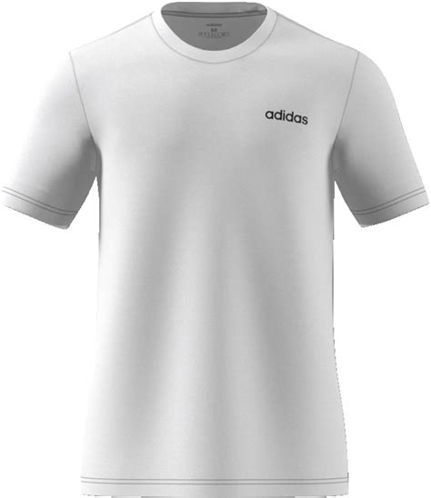 adidas essential plain  shirt white au meilleur prix sur idealofr