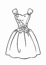 Coloring Dress Pages Girls Printable Princess Print Year Barbie Gown sketch template