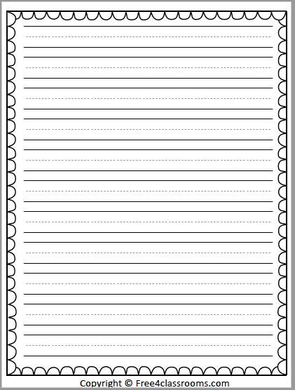 printable writing paper stationary primary lines