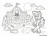 Coloriage Ecole Septembre Dessin Retour Imprimer Imprimé sketch template