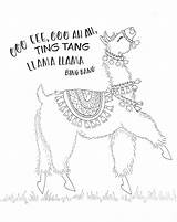 Llama Drawing Coloring Pages Lama Colouring Cute Color Para Printable Colorir Drama Dancing Colored Alpaca Pencils Lhama Desenhos Printables Ideias sketch template