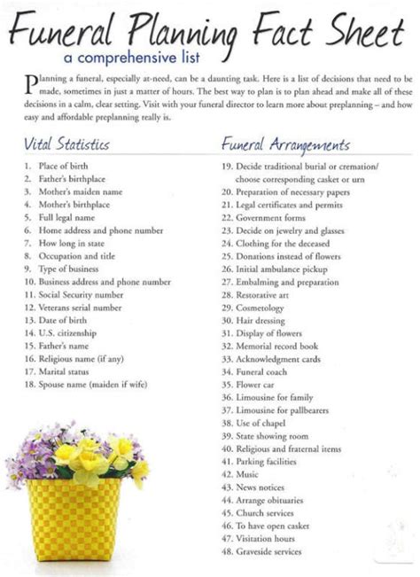 httpwwwphillipsfuneralorgfuneral checklist funeral planning
