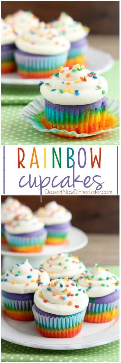 rainbow cupcakes video dessert now dinner later