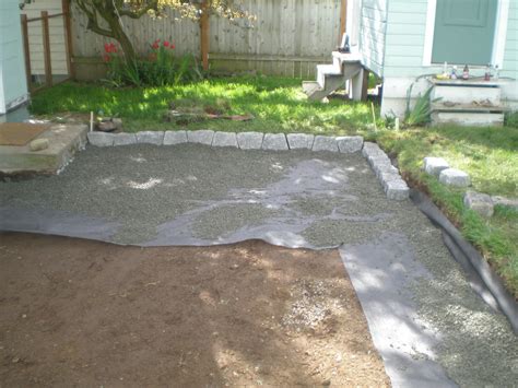 backyard patio gravel