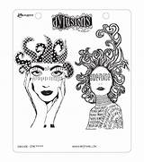 Dylusions Dyan Reaveley Cling sketch template