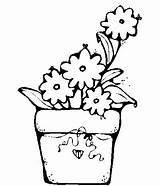 Flowerpot sketch template