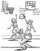 Coloring Basket Ball Basketball Pages Library Clipart Playing sketch template