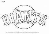 Step Giants Logo Francisco San Draw Drawing Mlb Tutorials Drawingtutorials101 sketch template