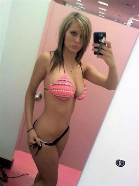 hot blonde bikini teen busty girl selfshot selfie mirror pin and follow pyra2elcapo sexy