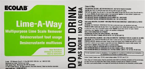 ecolab osha required spray bottle labels lime  cleaner national