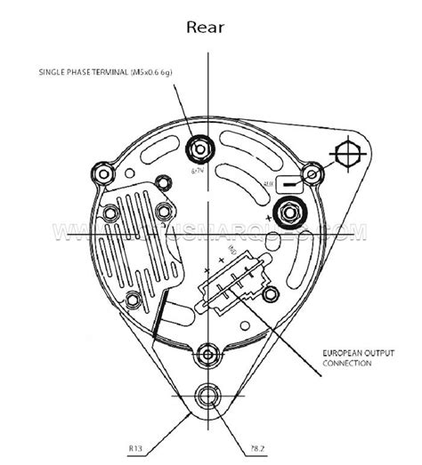 lucas acr alternator engineering drawings  dimensions