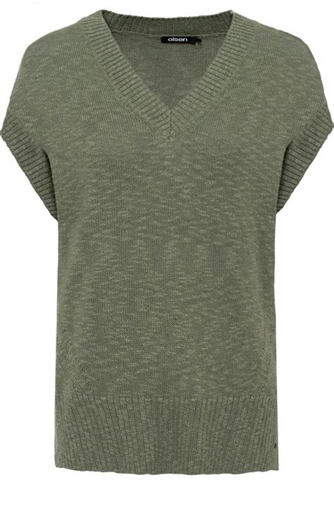 olsen sage light knit slip  knitwear  shirt sleeves uk