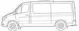 Sprinter Luxury Van Mercedes Fleet Illustration Limousine Passengers sketch template