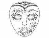 Mask Maya Coloring Coloringcrew Dragon Face sketch template