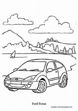 Coloring Pages Ford Focus Automobile Print Browser Window Book sketch template