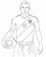 Football Coloring Pages Player Colouring Podolski Sheets Print Lukas Topcoloringpages Click sketch template