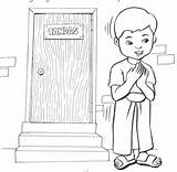 Tandas Keluar Adab Doa Berdoa Beribadah Animasi sketch template