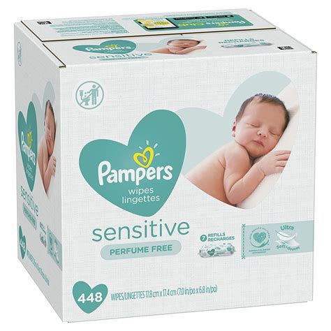 pampers sensitive baby wipes unscented white pack  packcarton  count hothands