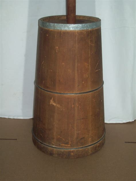 Primitive Wooden Manual Butter Churn Comes With Lid And Dasher Etsy