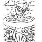 birds bird bath animals coloring book pages kids time fun places