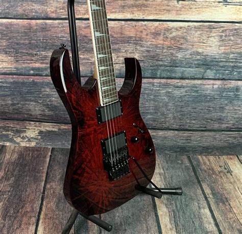 ibanez rgrex electric guitar  gig bag red arctic frost