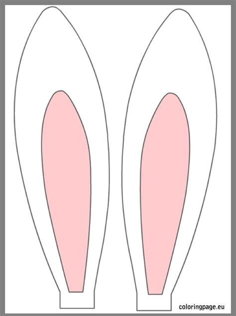 bunny ear pattern printable  easter patterns  crafts stencils