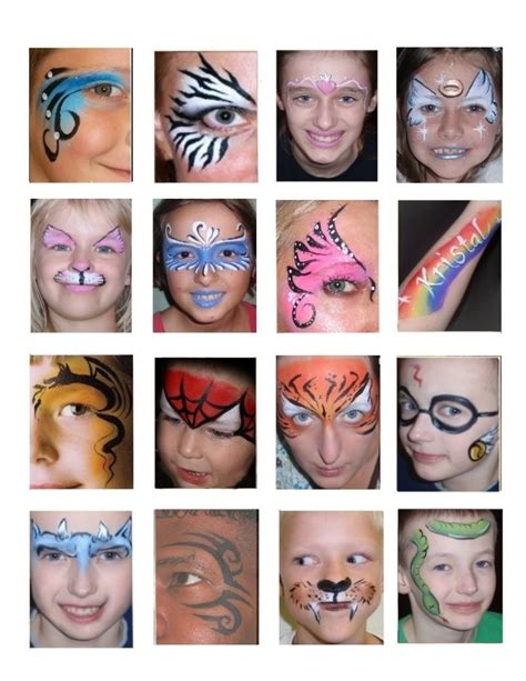 face painting designs printable