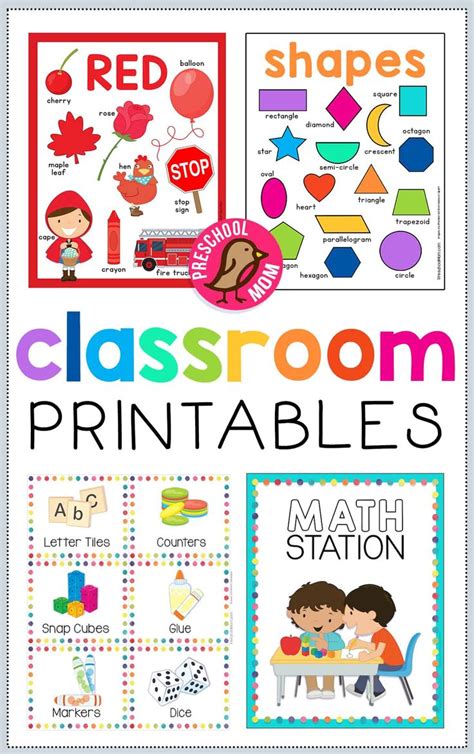 preschool classroom printables  preschool printables classroom