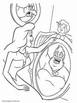 Villains Ursula Mermaid sketch template