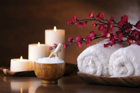 spa bathtime relaxation candles serenity tranquil selfcare
