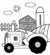 Farm House Coloring Pages Country Getdrawings Drawing sketch template
