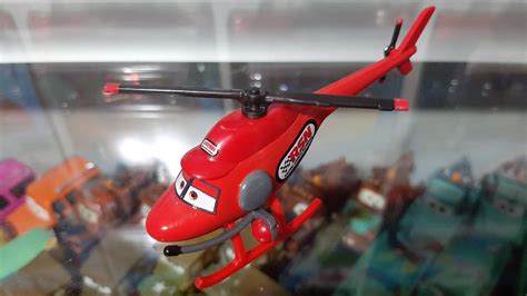mattel disneypixar cars kathy copter racing sports network helicopter dinoco